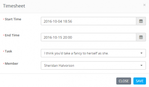 project timesheets